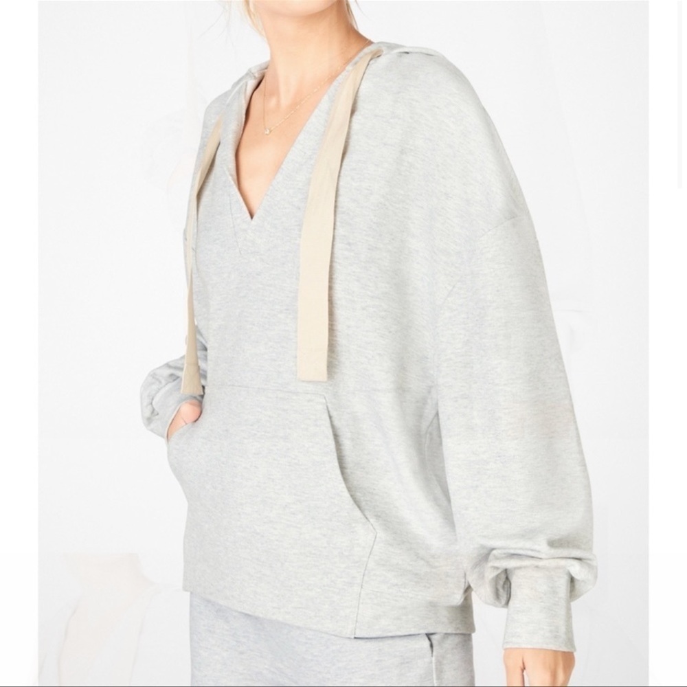 Fabletics Ariana Grey V-Neck Hoodie